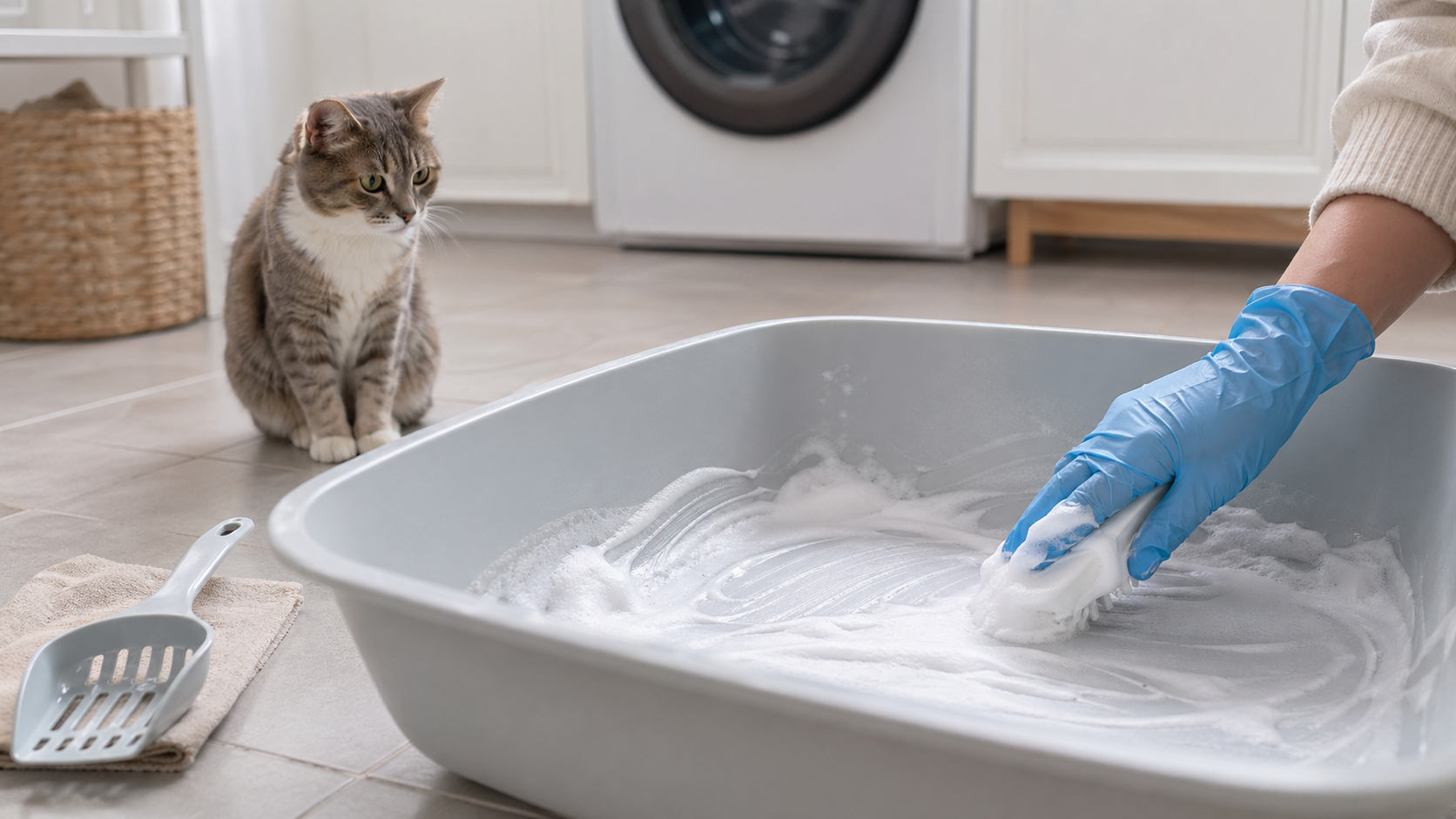 貓砂盆清潔慕斯怎麼用？清潔順序、除臭與注意事項