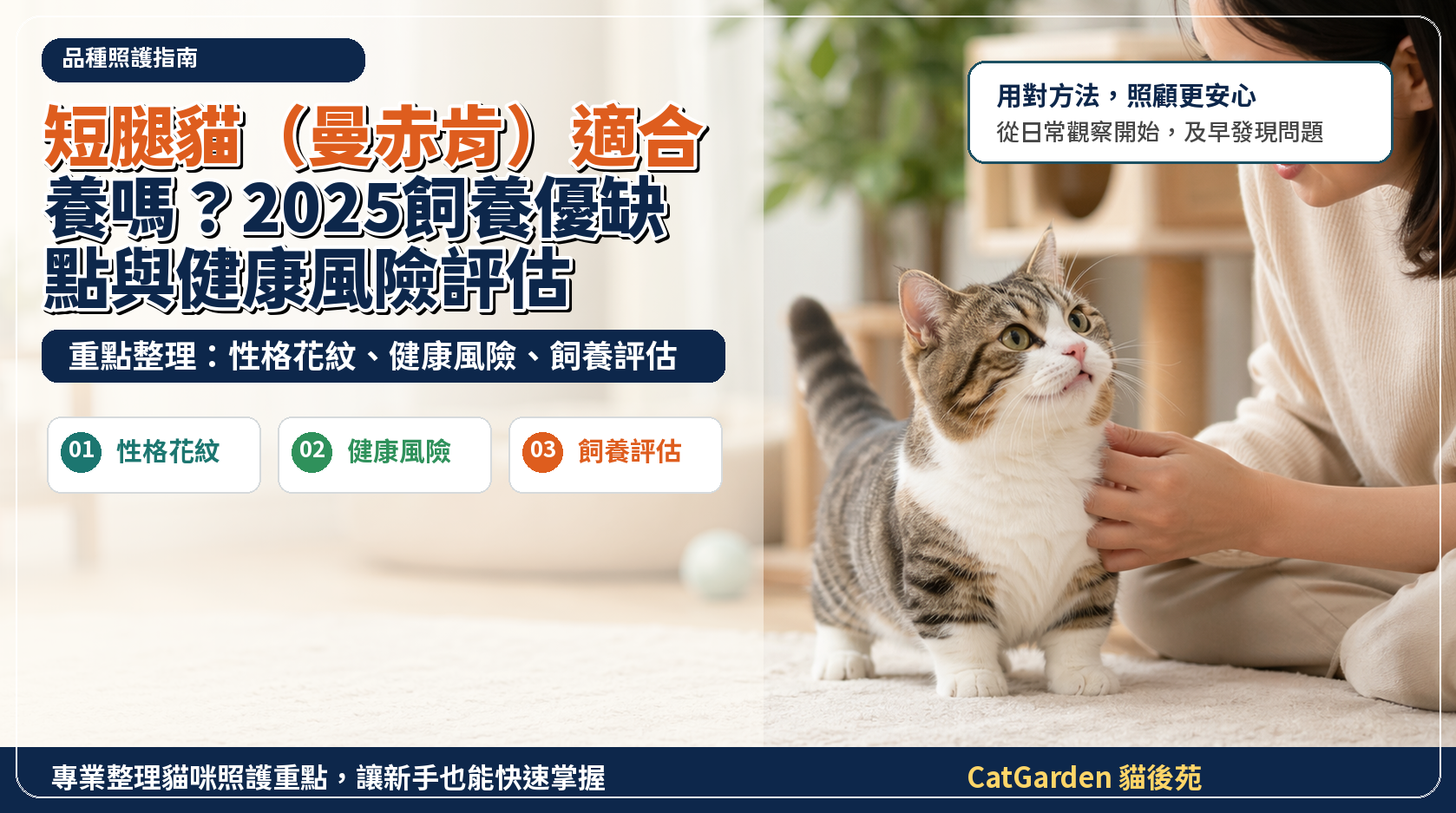 短腿貓（曼赤肯）適合養嗎？2025飼養優缺點與健康風險評估 封面圖