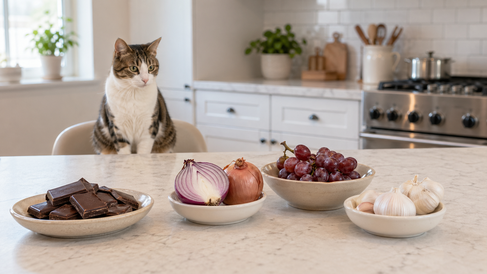 貓咪不能吃什麼？8 種有毒人類食物與誤食處理