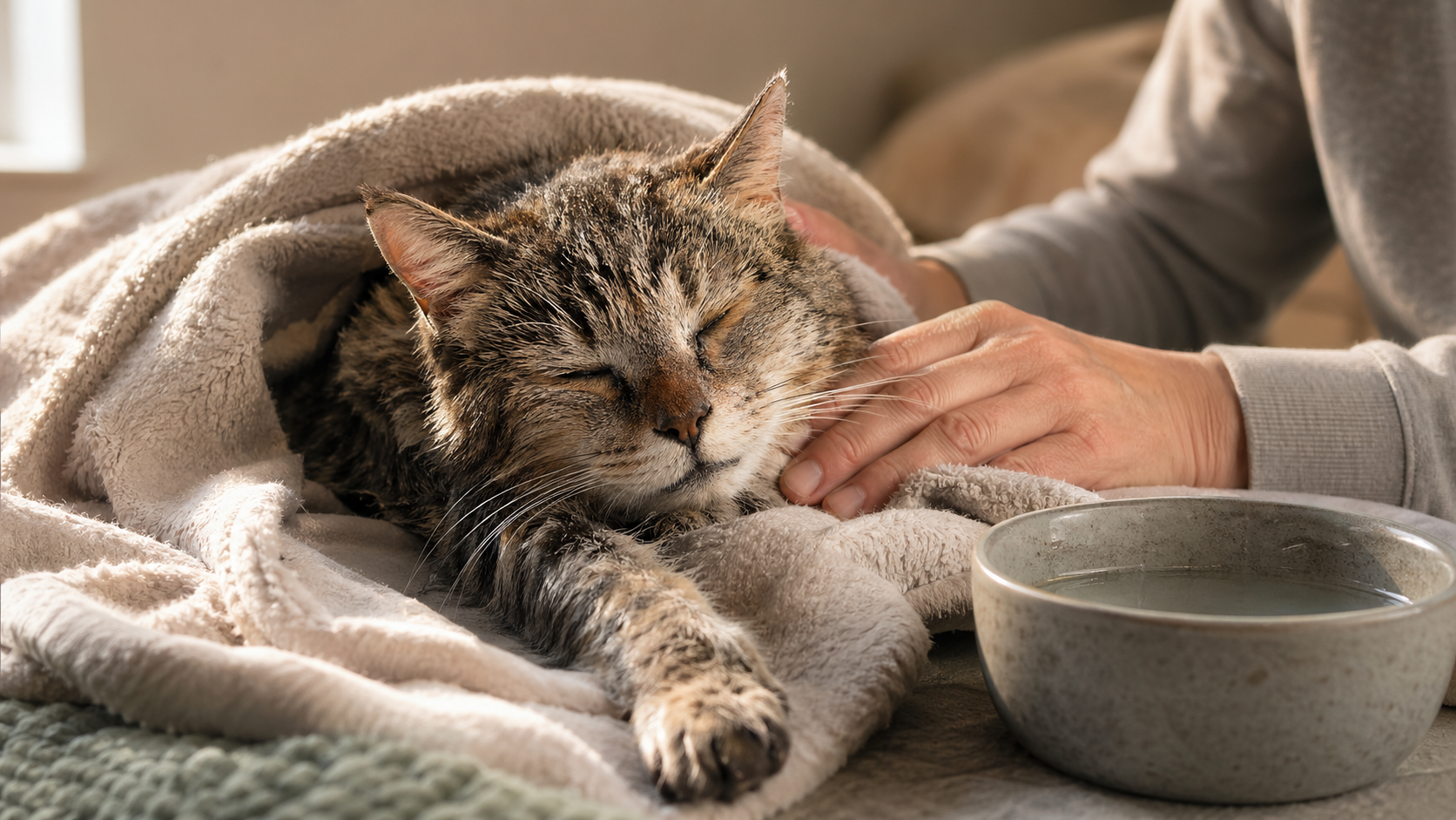 【貓咪臨終關懷】當愛貓準備去當天使…貓咪臨終前的6大跡象與安寧照護指南