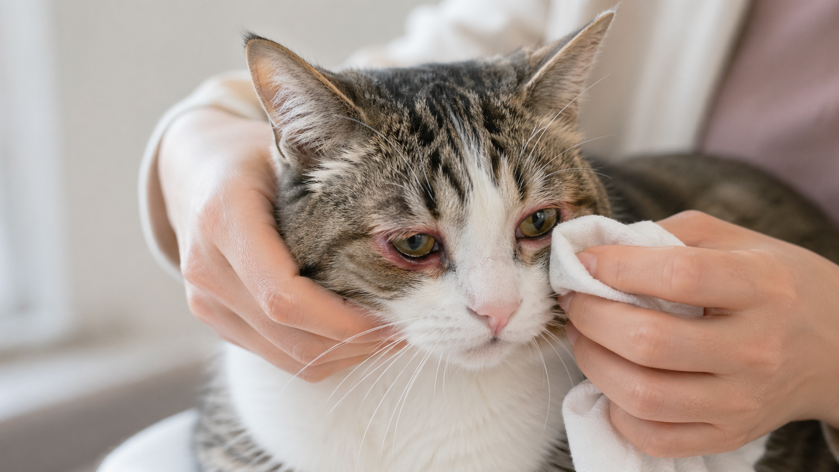 主子眼睛紅腫、淚汪汪？貓咪眼睛發炎的4大原因與照護全攻略