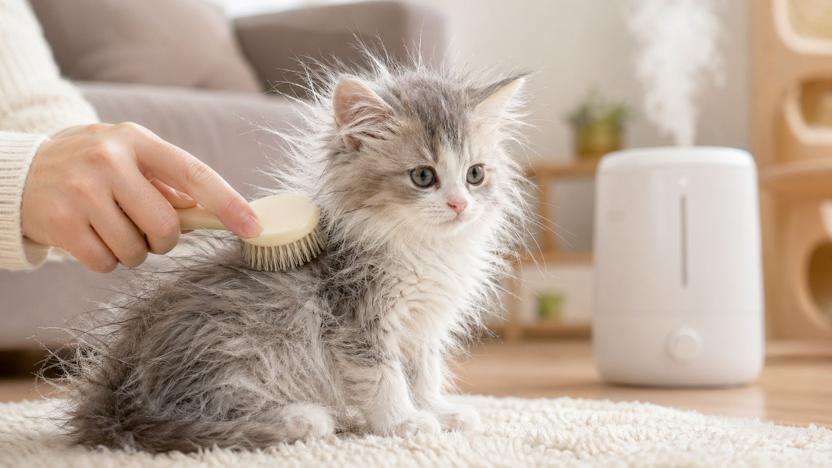 幼貓身上的毛像靜電一樣炸開？別慌！4大原因與改善方法全攻略