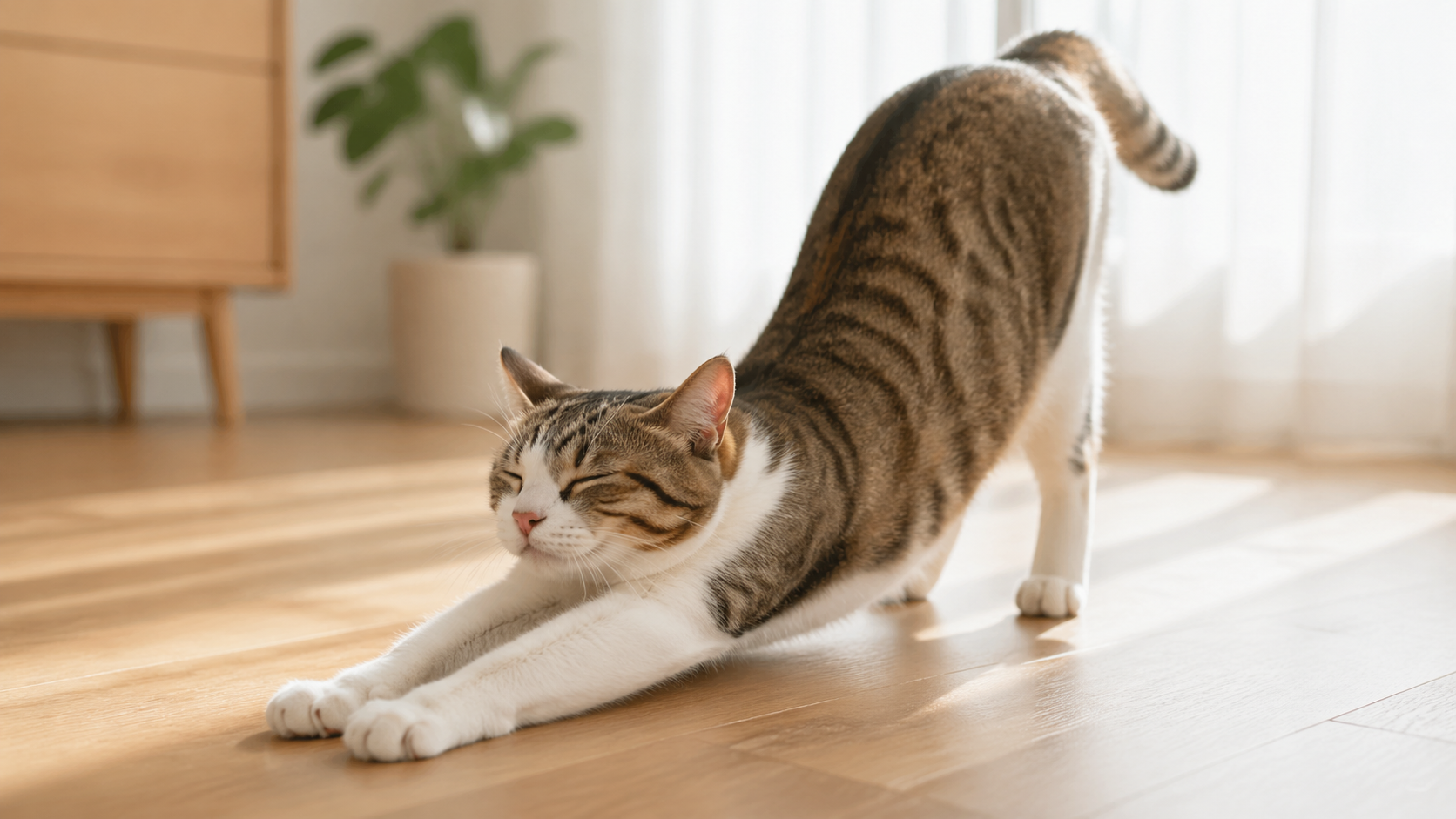 貓咪為什麼喜歡伸懶腰？拉筋原因、健康意義與觀察重點