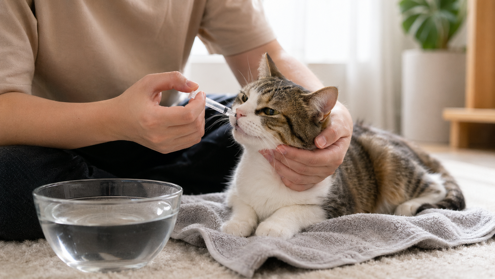 貓咪補水方法｜小針筒怎麼用？安全補水時機與注意事項
