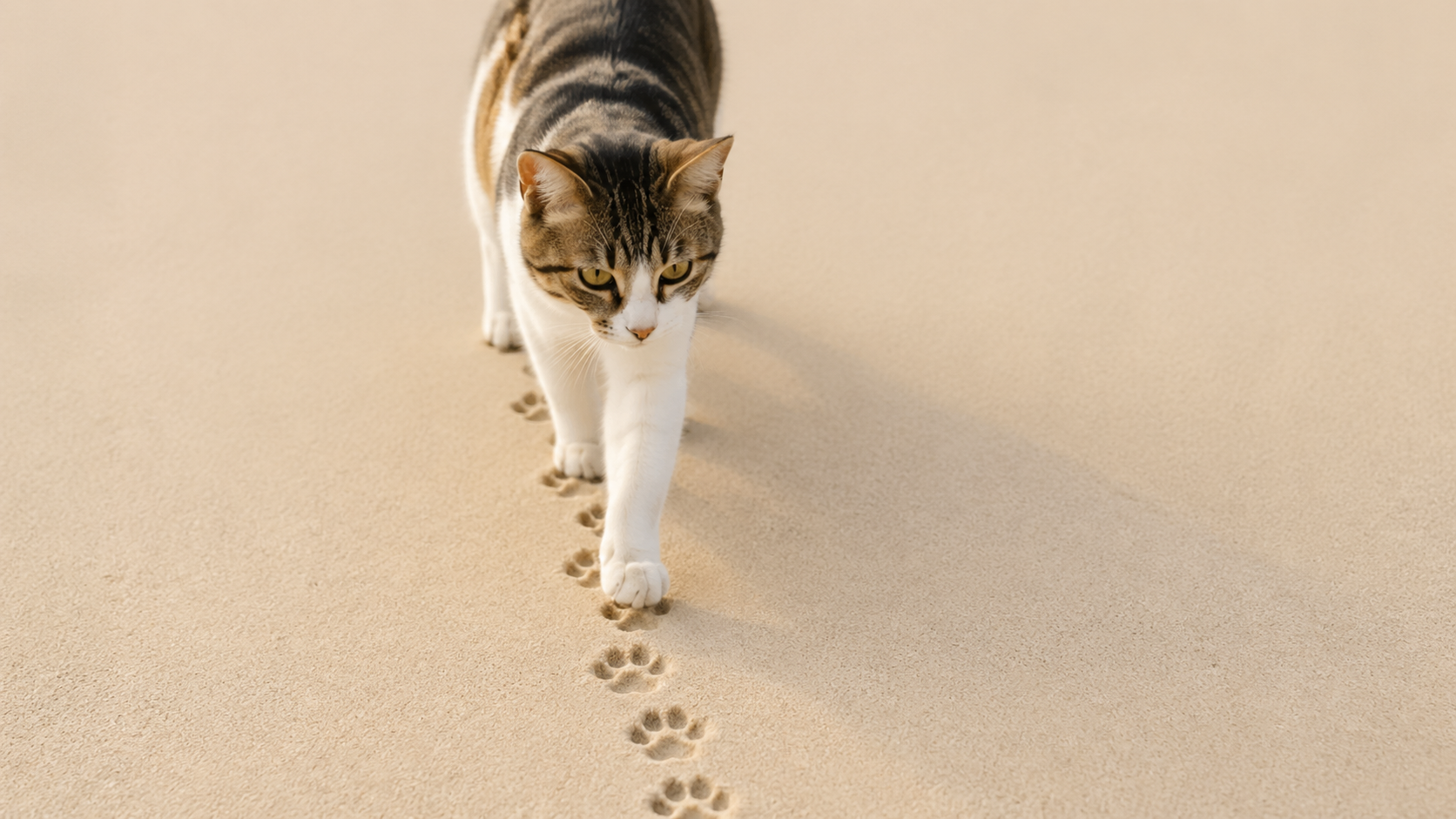 貓咪為什麼走路只有兩個腳印？貓科動物「直線步態」的神奇秘密！