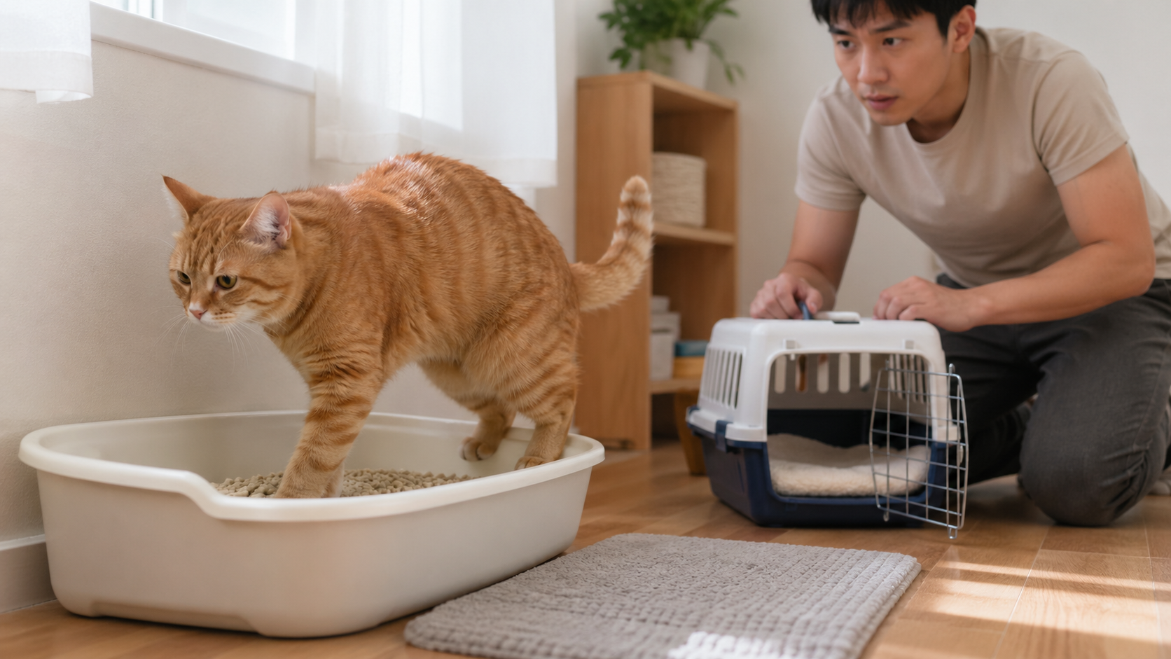 貓咪尿閉症狀怎麼看？公貓尿不出來、一直進出貓砂盆的5大警訊｜鏟屎官必學貓砂盆健檢