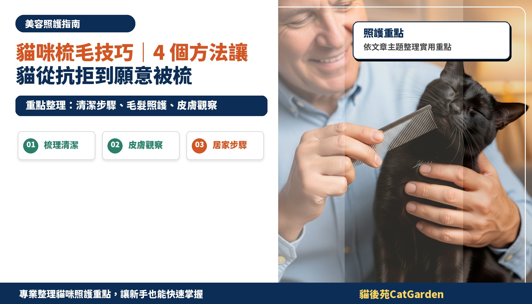 貓咪梳毛技巧｜4 個方法讓貓從抗拒到願意被梳