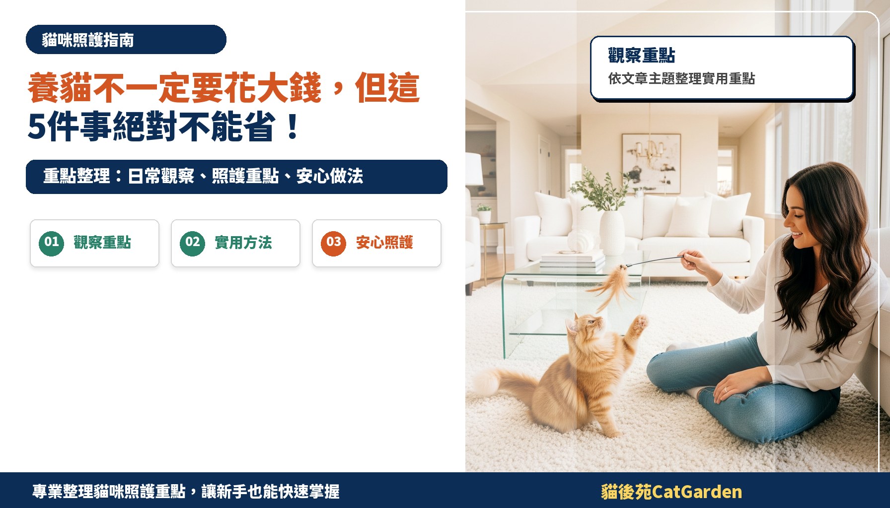 養貓不一定要花大錢，但這5件事絕對不能省！