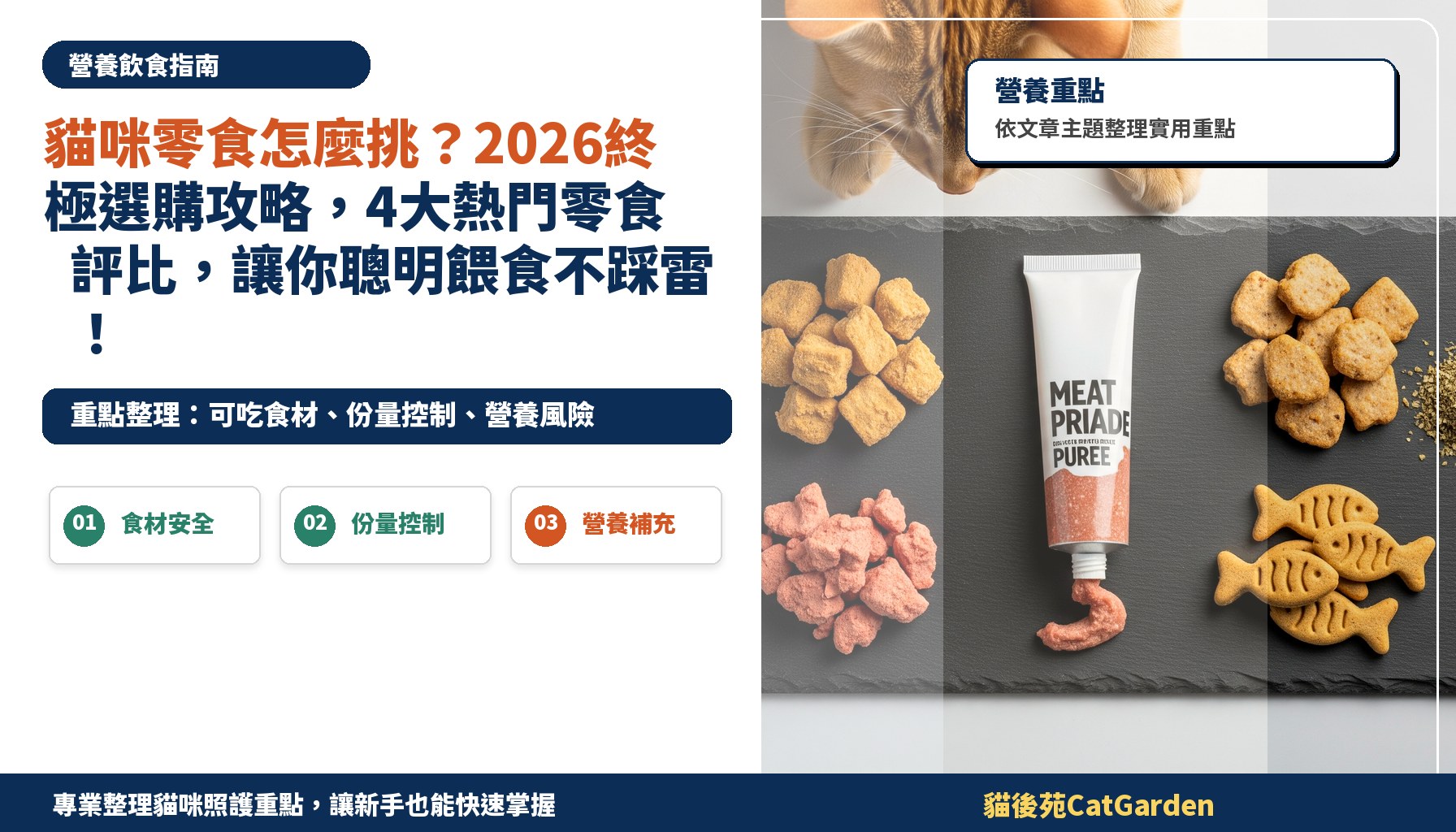 貓咪零食怎麼挑？2026終極選購攻略，4大熱門零食評比，讓你聰明餵食不踩雷！