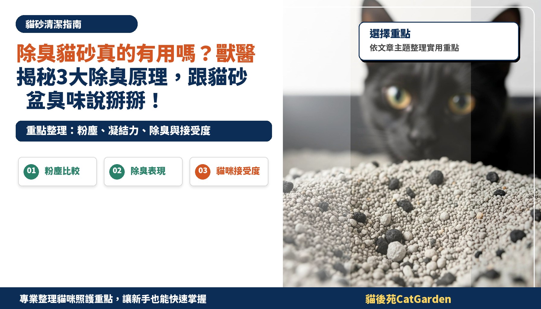 除臭貓砂真的有用嗎？獸醫揭秘3大除臭原理，跟貓砂盆臭味說掰掰！