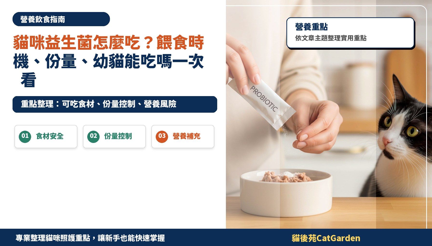 貓咪益生菌怎麼吃？餵食時機、份量、幼貓能吃嗎一次看