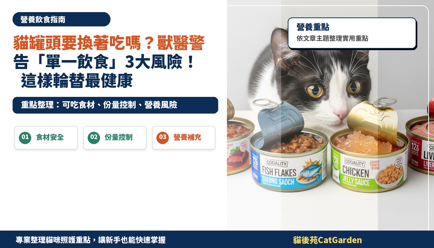 貓罐頭要換著吃嗎？獸醫警告「單一飲食」3大風險！這樣輪替最健康