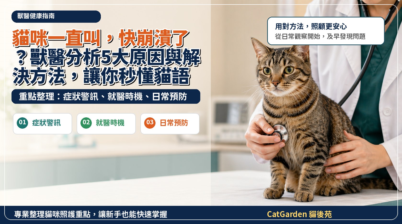 貓咪一直叫，快崩潰了？獸醫分析5大原因與解決方法，讓你秒懂貓語！ 封面圖