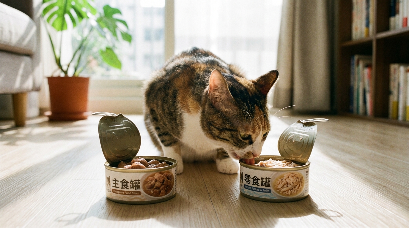 cat food main vs treat cover